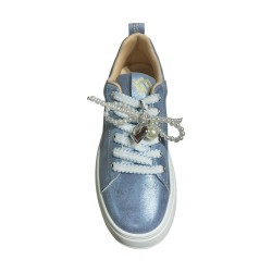 Gold & Gold GB1046 Sneakers Donna Stringate con Accessorio Blu 2