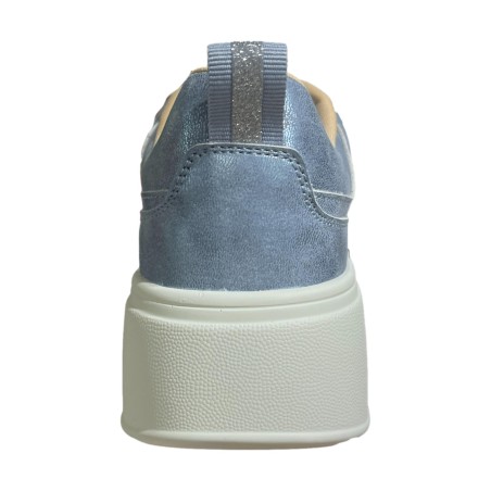 Gold & Gold GB1046 Sneakers Donna Stringate con Accessorio Blu