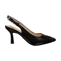 Gold & Gold GD367 Décolleté Slingback Donna Tacco Medio Nero