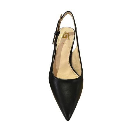 Gold & Gold GD367 Décolleté Slingback Donna Tacco Medio Nero