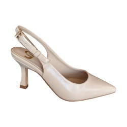 Gold & Gold GD367 Décolleté Slingback  Donna Tacco Medio Nude 