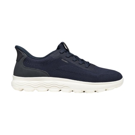 Geox U SPHERICA PLUS A U55MPA Sneakers Uomo con Lacci Elastici Fast in System Blu