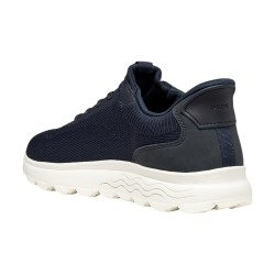 Geox U SPHERICA PLUS A U55MPA Sneakers Uomo con Lacci Elastici Fast in System Blu 2