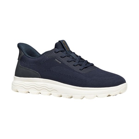 Geox U SPHERICA PLUS A U55MPA Sneakers Uomo con Lacci Elastici Fast in System Blu