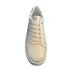 Paciotti 4US 4BX161 Sneakers Donna Platform Stringate con Logo Laterale Beige 2