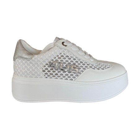 Paciotti 4US 4BX162 Sneakers Donna Platform Stringate con Logo Laterale White