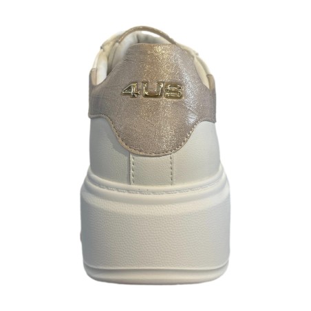 Paciotti 4US 4BX160 Sneakers Donna Platform Stringate con Accessori White/Gold