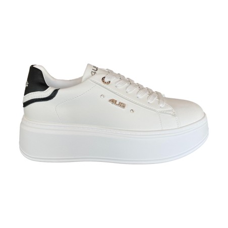 Paciotti 4US 4BX161 Sneakers Donna Platform Stringate con Logo Laterale White/Black