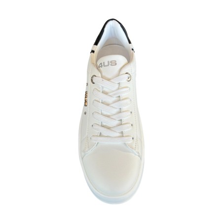 Paciotti 4US 4BX161 Sneakers Donna Platform Stringate con Logo Laterale White/Black
