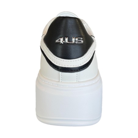 Paciotti 4US 4BX161 Sneakers Donna Platform Stringate con Logo Laterale White/Black