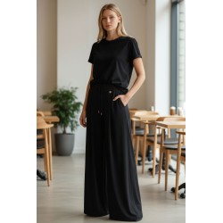 BLASH BS1750105 Pantapalazzo Donna In Maglina Nero 2