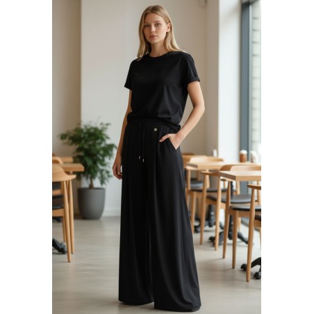 BLASH BS1750105 Pantapalazzo Donna In Maglina Nero