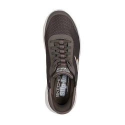 SKECHERS 216324 GO WALK FLEX-HAND UP  Sneakers Uomo Stringate Slip Ins Brown 2