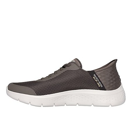 SKECHERS 216324 GO WALK FLEX-HAND UP  Sneakers Uomo Stringate Slip Ins Brown