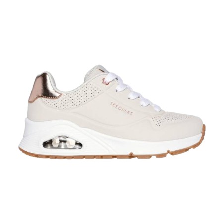 Skechers 310545L SHIMMER AWAY Sneakers Bambina Stringate Natural