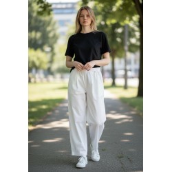 BLASH BS1750110 Pantalone Balloon Donna Bianco