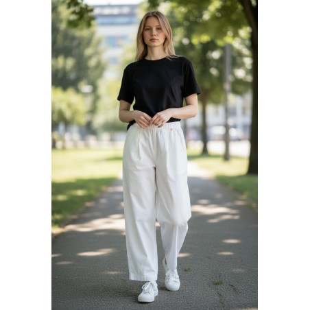 BLASH BS1750110 Pantalone Balloon Donna Bianco