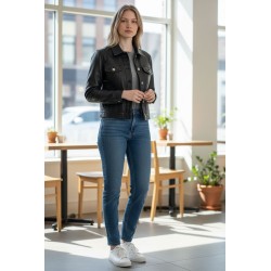 BLASH BS1740006 Giubbino Corto Donna Nero 2