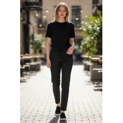 BLASH BS1750101 Pantalone Chino Donna Punto Milano Nero 2