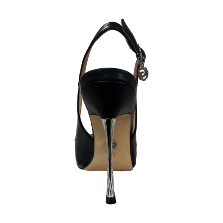 Gold & Gold GP907 Décolleté Slingback Donna Tacco Alto Nero