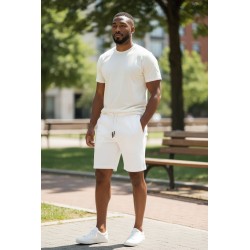 URBAN RING UR1120071 Bermuda Felpa Basic Uomo Bianco 2