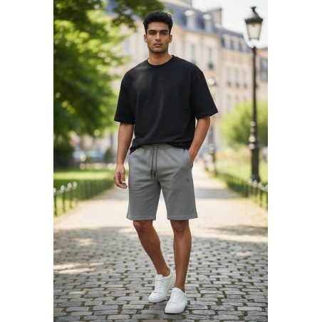 URBAN RING UR1120071 Bermuda Felpa Basic Uomo Grigio Melange