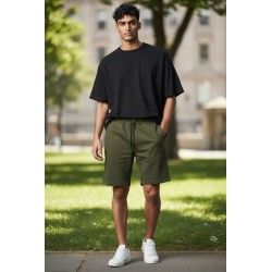 URBAN RING UR1120071 Bermuda Felpa Basic Uomo Militare 2