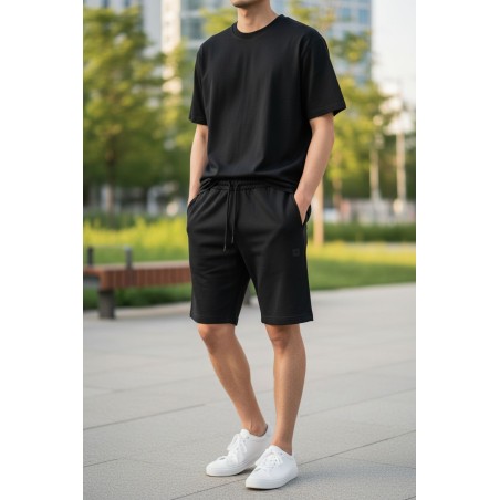 URBAN RING UR1120071 Bermuda Felpa Basic Uomo Nero