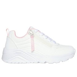SKECHERS 310387L UNO LITE - EASY ZIP  Sneakers Bambina Stringate White