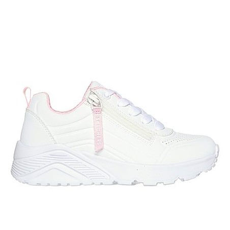 SKECHERS 310387L UNO LITE - EASY ZIP  Sneakers Bambina Stringate White