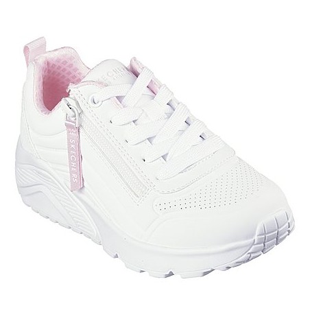 SKECHERS 310387L UNO LITE - EASY ZIP  Sneakers Bambina Stringate White