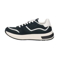 Harmont&Blain 050 BM0 Sneakers Uomo Stringate In Vero Camoscio e Tessuto Blu Bianco 2