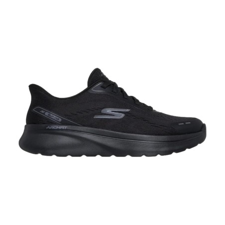 SKECHERS 125840 GO WALK ARCH FIT Sneakers Donna con Lacci Elastici Slip-Ins Nero