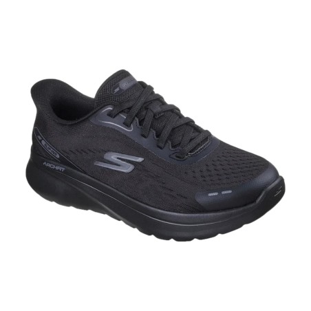 SKECHERS 125840 GO WALK ARCH FIT Sneakers Donna con Lacci Elastici Slip-Ins Nero