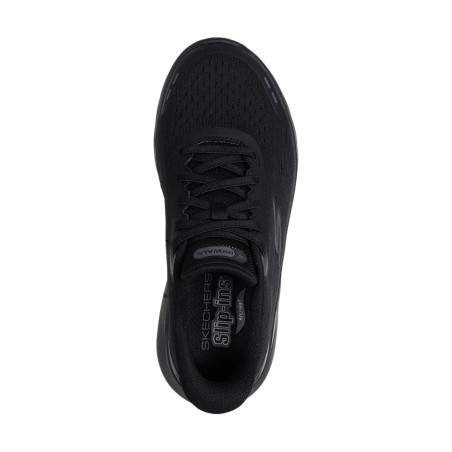 SKECHERS 125840 GO WALK ARCH FIT Sneakers Donna con Lacci Elastici Slip-Ins Nero