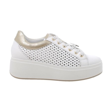 IGI&CO 1146911 Sneakers Donna Alte Stringate con Accessorio Bianco