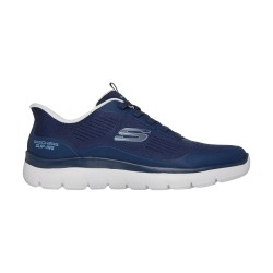 SKECHERS 233047 SUMMITS-LEYTER Sneakers Uomo Slip-Ins Con Lacci Elastici Blu