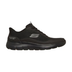 SKECHERS 233047 SUMMITS-LEYTER Sneakers Uomo Slip-Ins Con Lacci Elastici Nero
