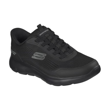 SKECHERS 233047 SUMMITS-LEYTER Sneakers Uomo Slip-Ins Con Lacci Elastici Nero