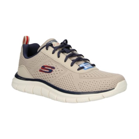 SKECHERS 232758 LESHUR Sneakers Uomo Stringate Taupe/Navy