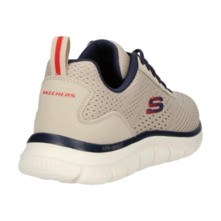 SKECHERS 232758 LESHUR Sneakers Uomo Stringate Taupe/Navy