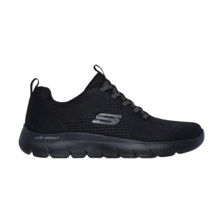 SKECHERS 232963 SUMMITS-ECKLER Sneakers Uomo con Lacci Elastici Nero