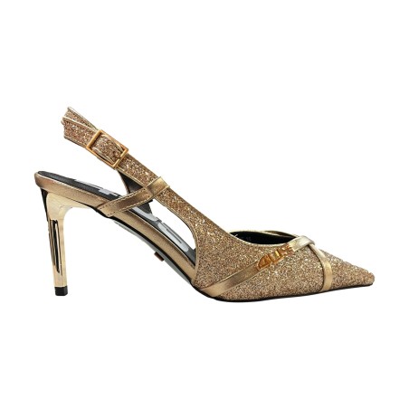 Paciotti 4US 4K2606 Décolleté Slingback Strass Donna Tacco Alto Gold