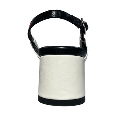 Paciotti 4US 4K2615 Décolleté Slingback Donna Tacco Medio Nero/Beige