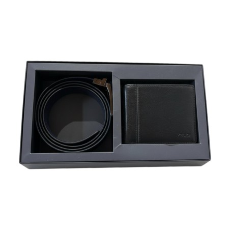 Paciotti 4 US 10244 Gift Box Cintura Reverse Portafogli Uomo Vera Pelle Nero