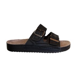 Riposella  CLAUDIO MB00BX Ciabatte Uomo con doppia Fascia Regolabile Nero