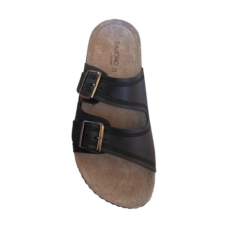 Riposella  CLAUDIO MB00BX Ciabatte Uomo con doppia Fascia Regolabile Nero