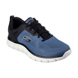 SKECHERS 232698 TRACK - BROADER Sneakers Uomo Stringate Blu/Nero 2