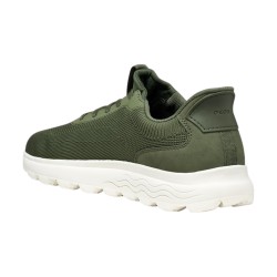 Geox U SPHERICA PLUS A U55MPA Sneakers Uomo con Lacci Elastici Fast in System Verde 2