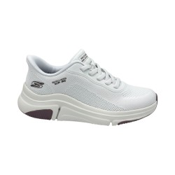 SKECHERS 117587 BOBS SPARROW FLEX-TOO YOU Sneakers Donna con Lacci Elastici Slip-Ins Bianco